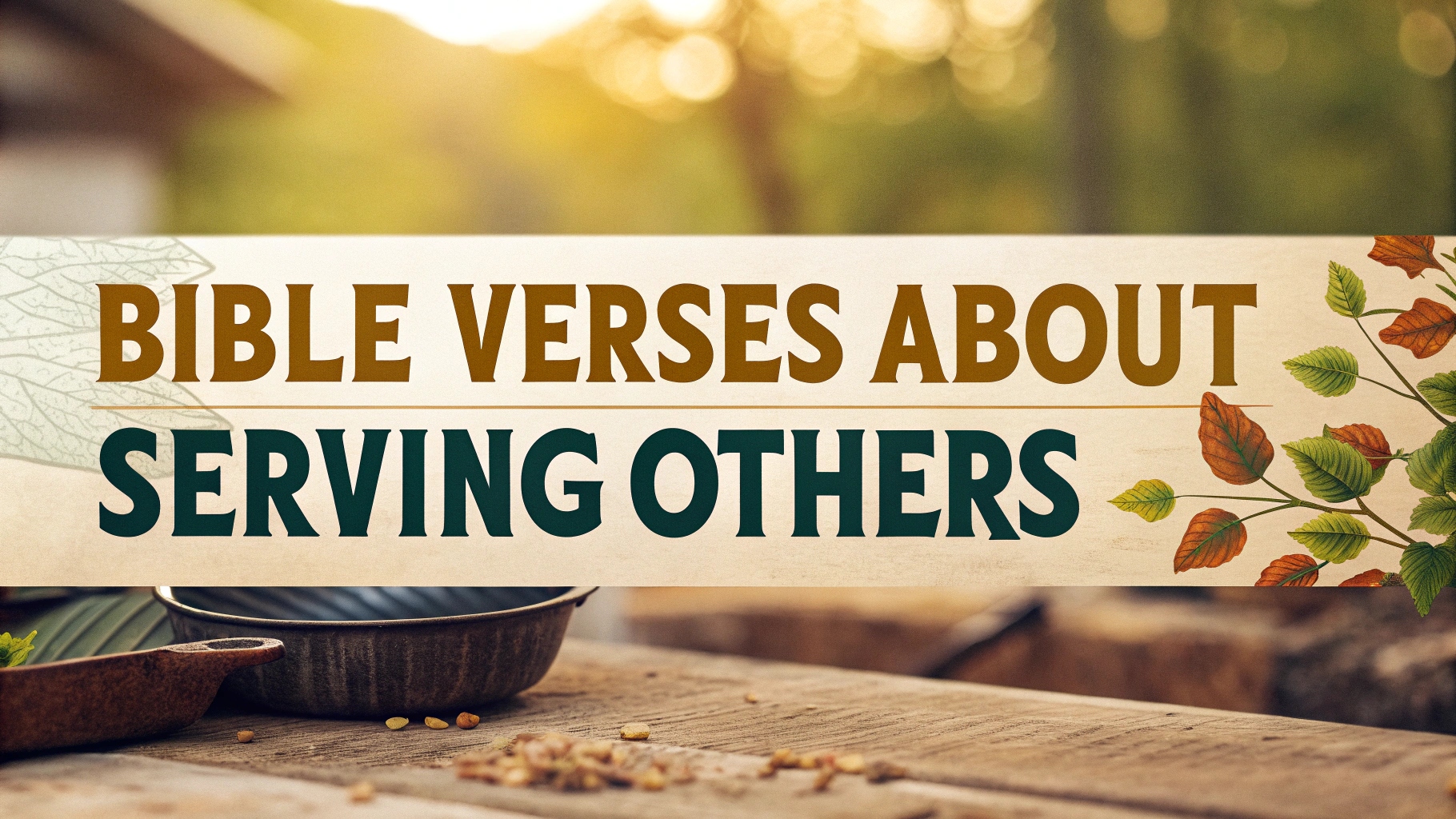 Bible Verses About Serving Others