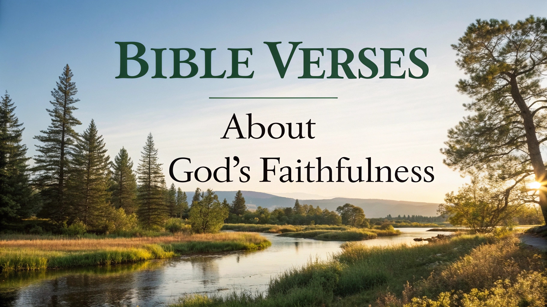 Bible Verses About God’s Faithfulness