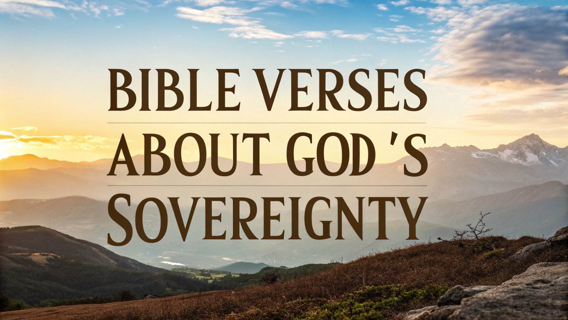 Bible Verses About God’s Sovereignty