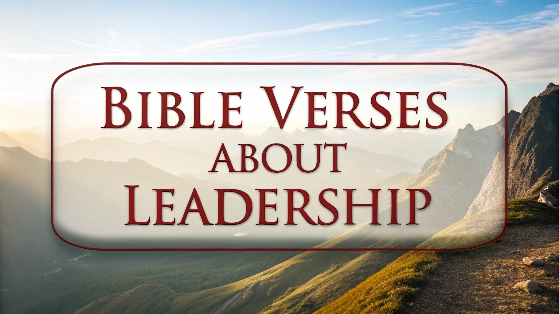 Bible Verses About Leadership