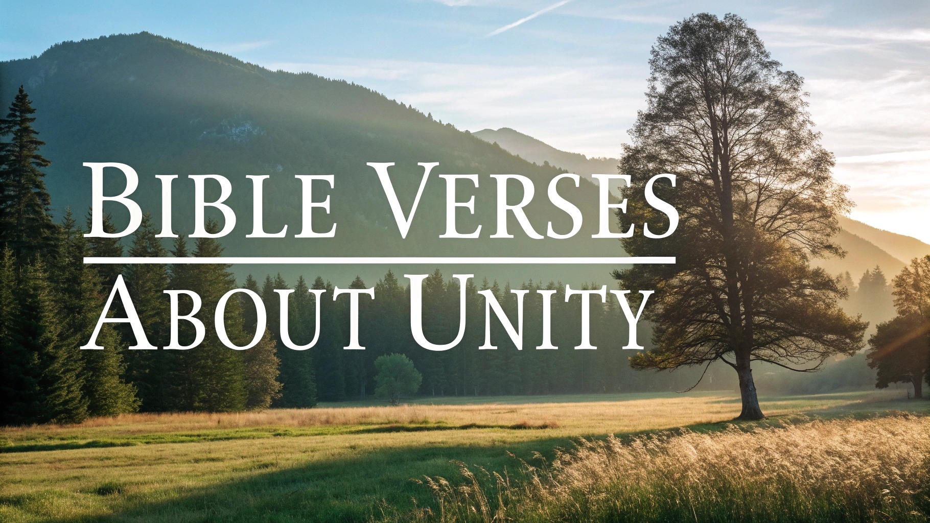 Bible Verses About Unity