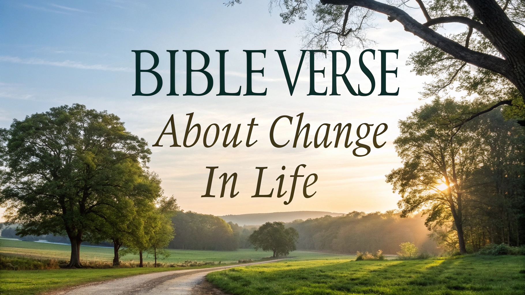 Bible Verse About Change In Life