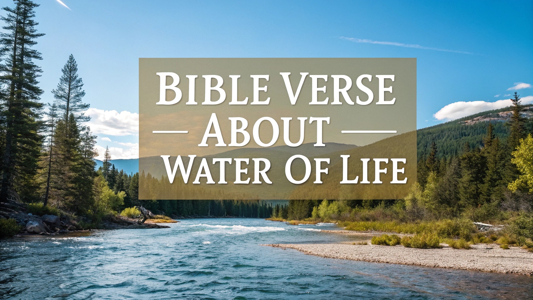 Bible Verse About Water Of Life