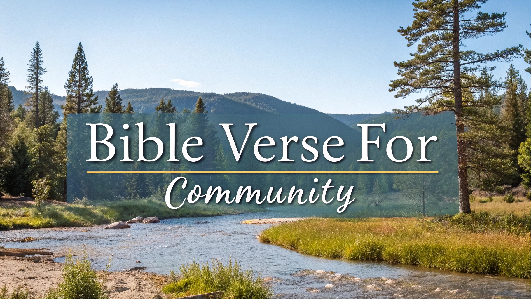 Bible Verse for Community