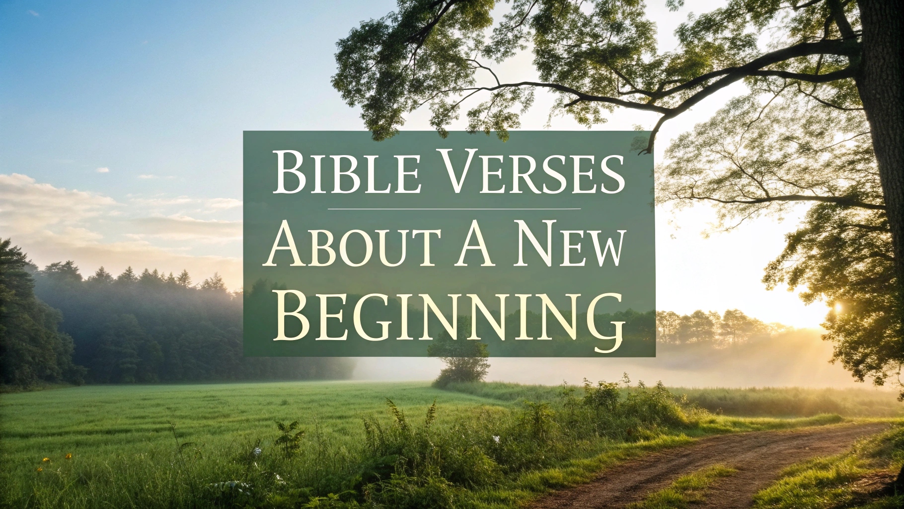 Bible Verses About A New Beginning