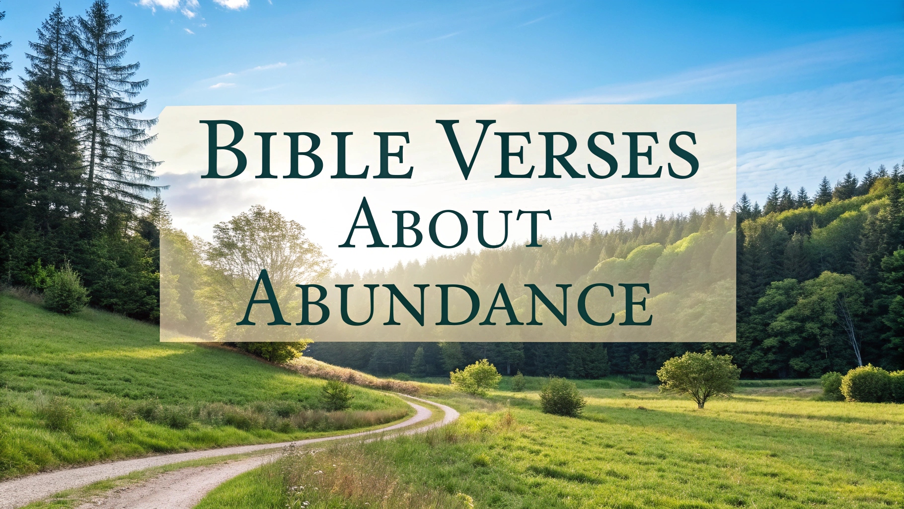 Bible Verses About Abundance