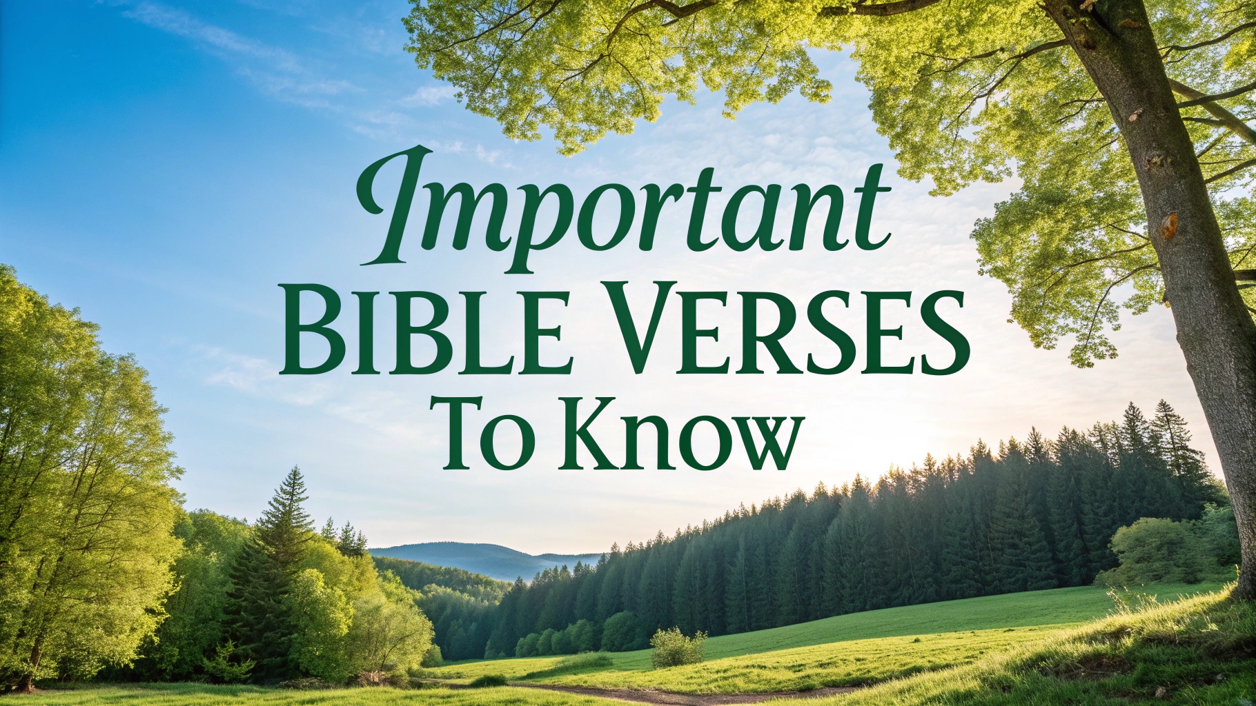 Important Bible Verses To Know