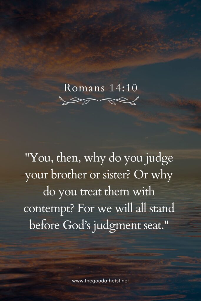 bible verse for judgemental people