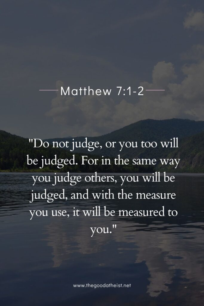 bible verse for judgemental people