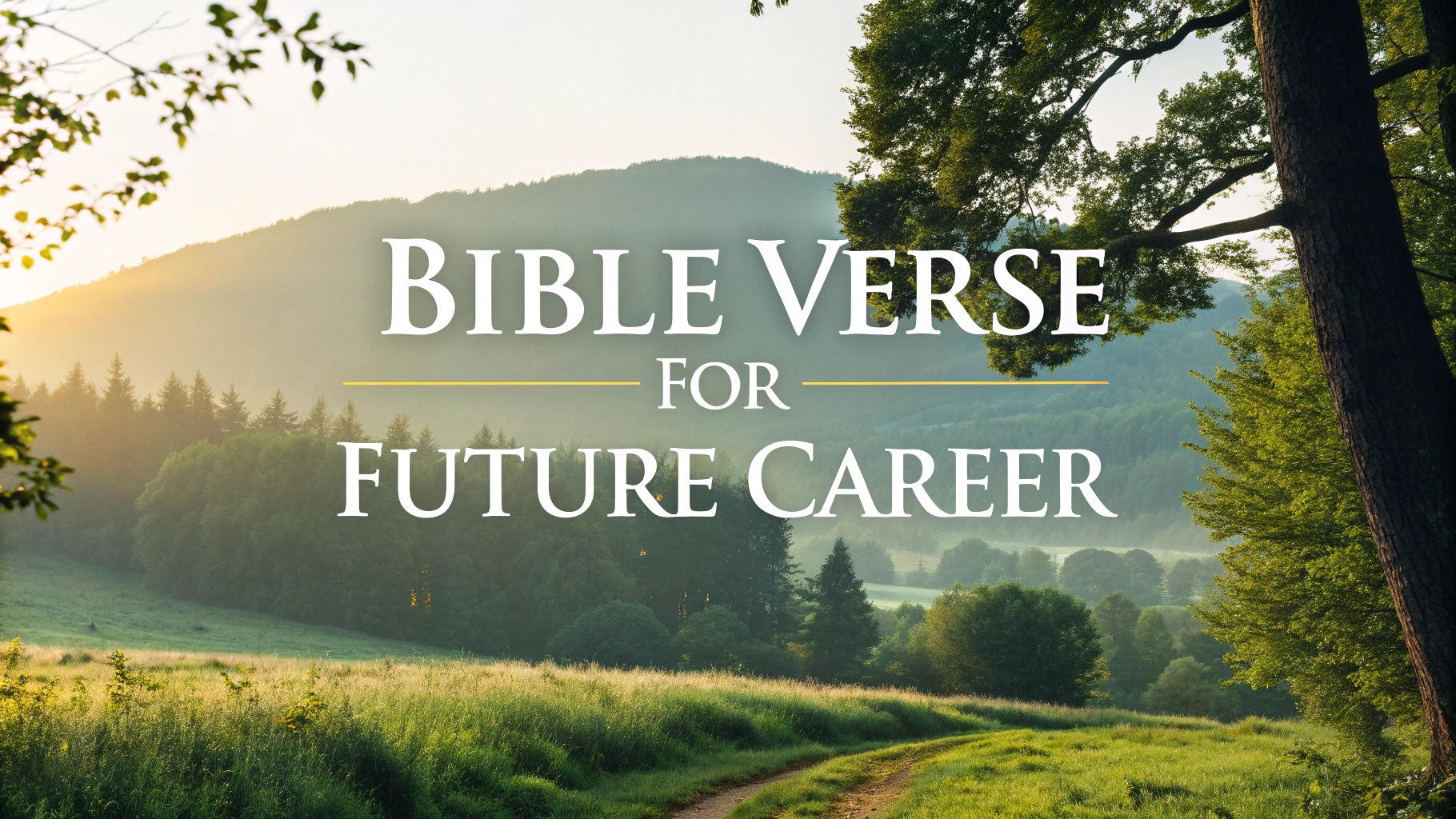 bible verse for future career