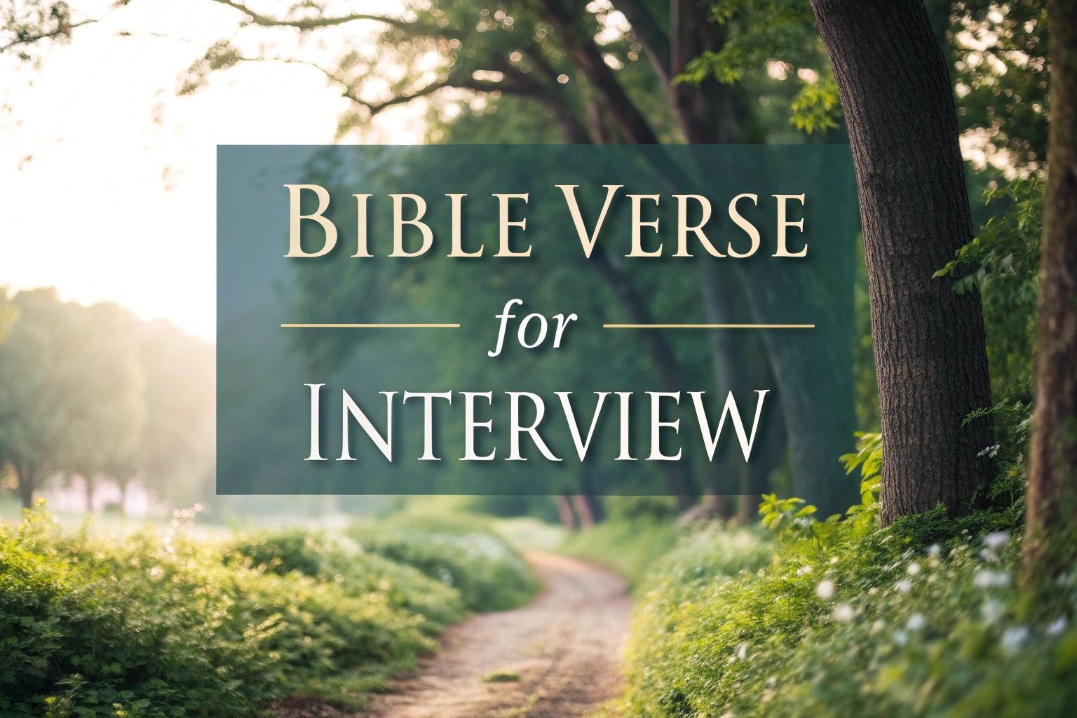 bible verse for interview