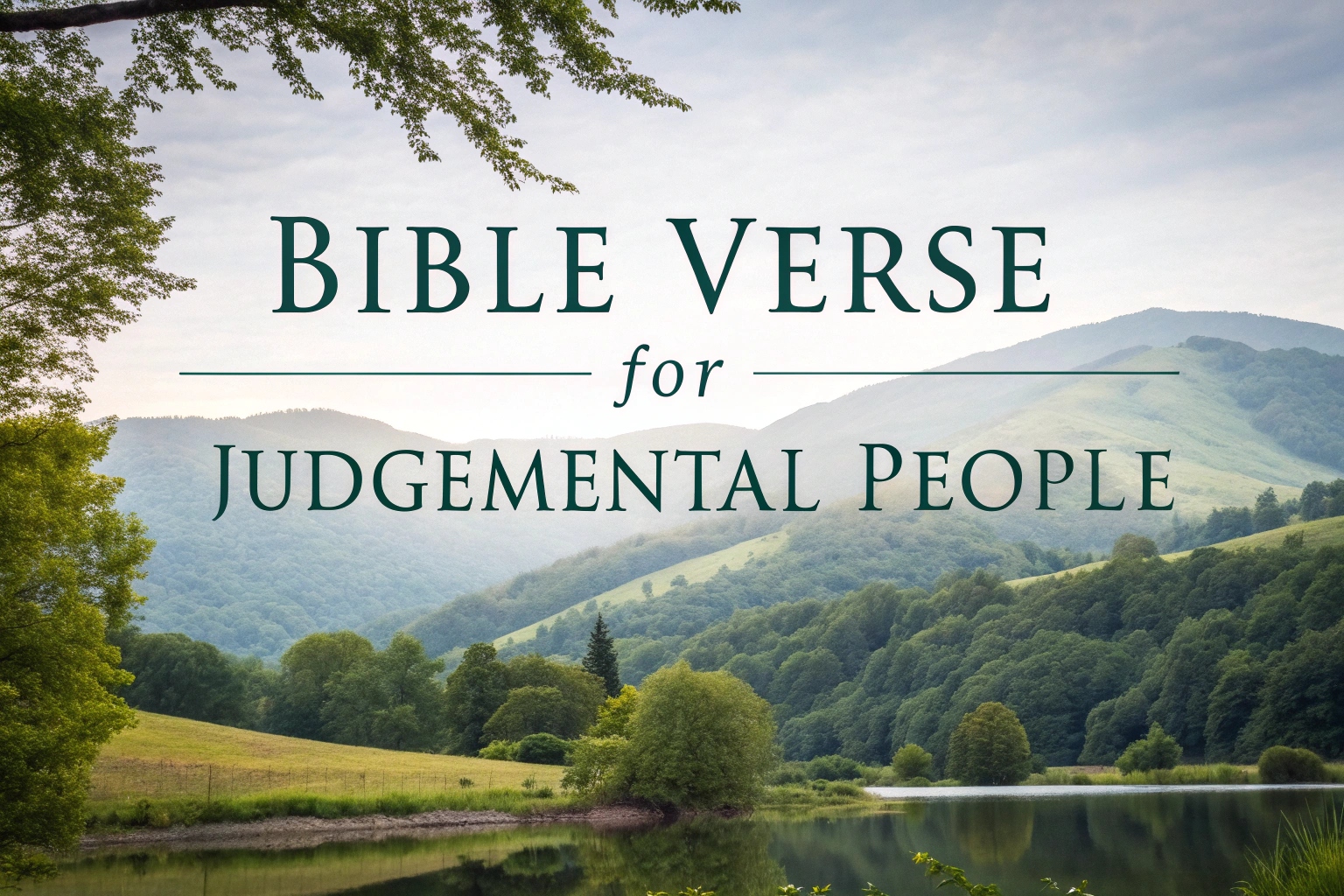 bible verse for judgemental people