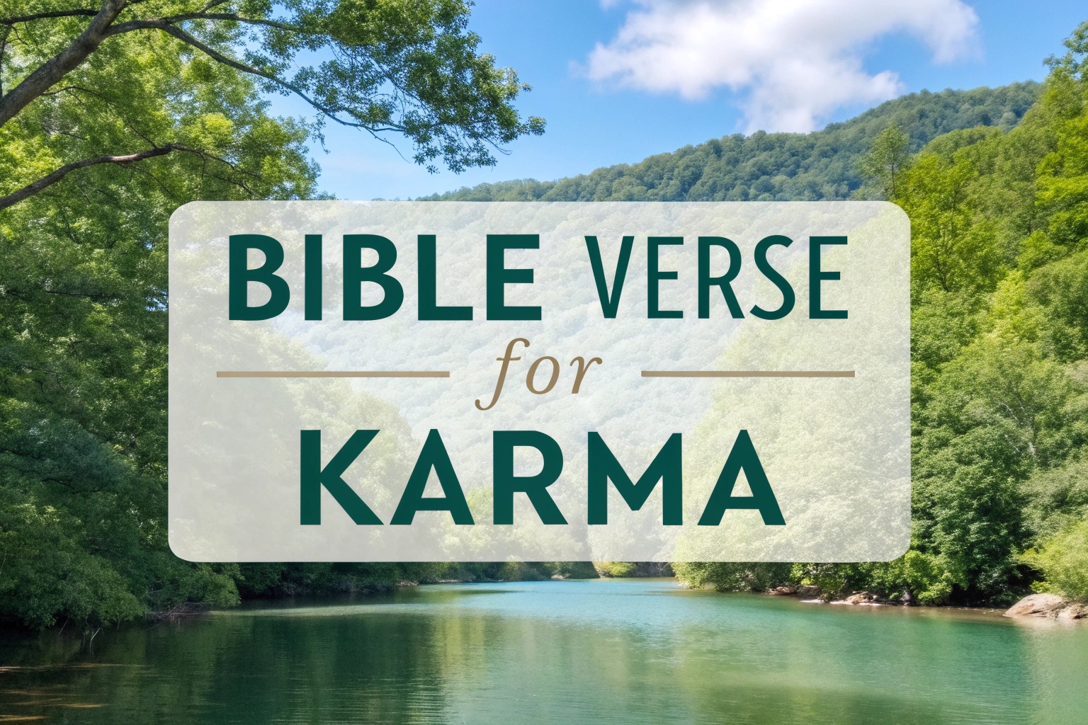 bible verse for karma