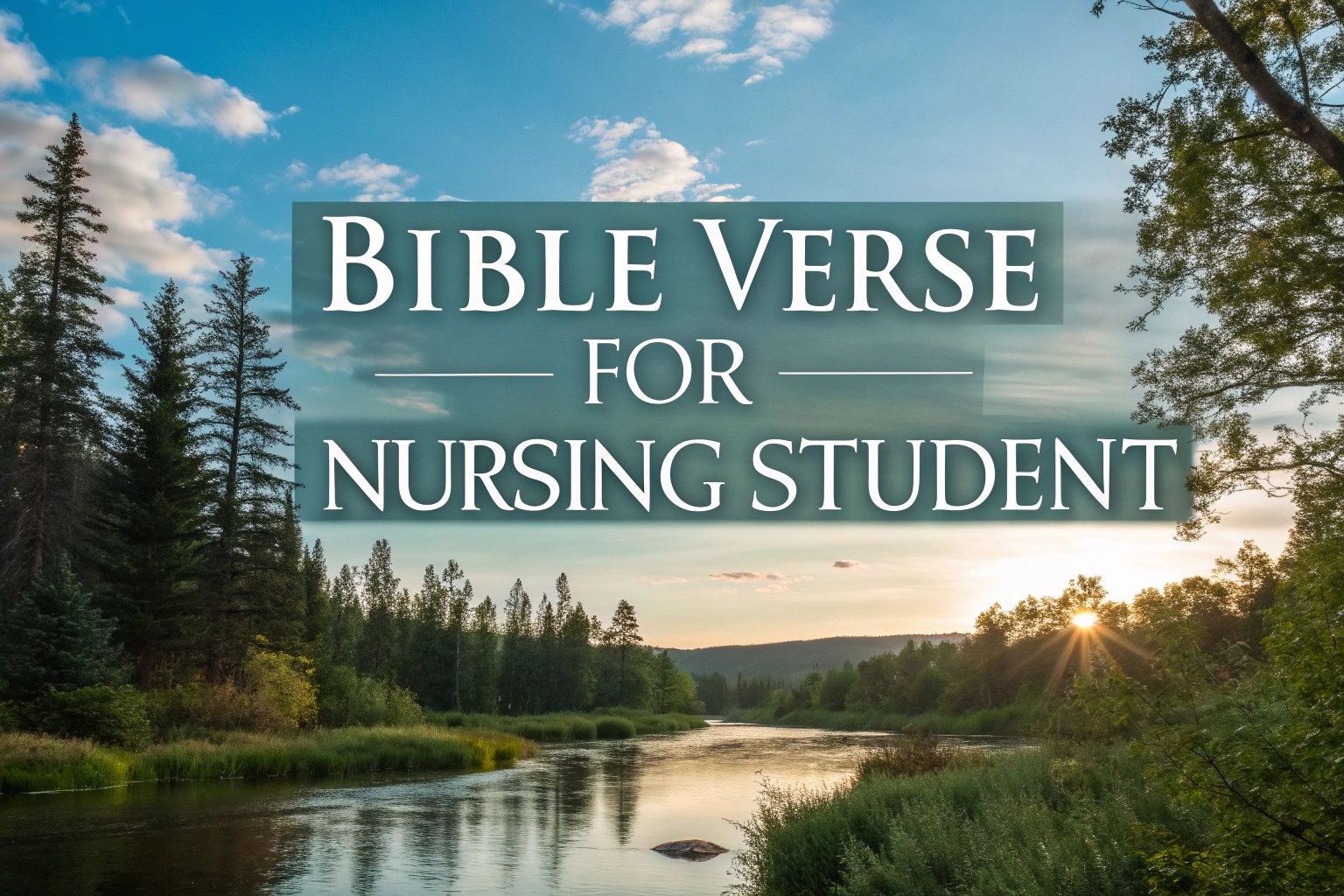 bible verse for nursing student
