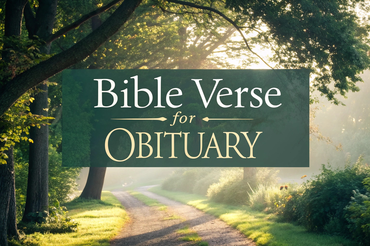 bible verse for obituary