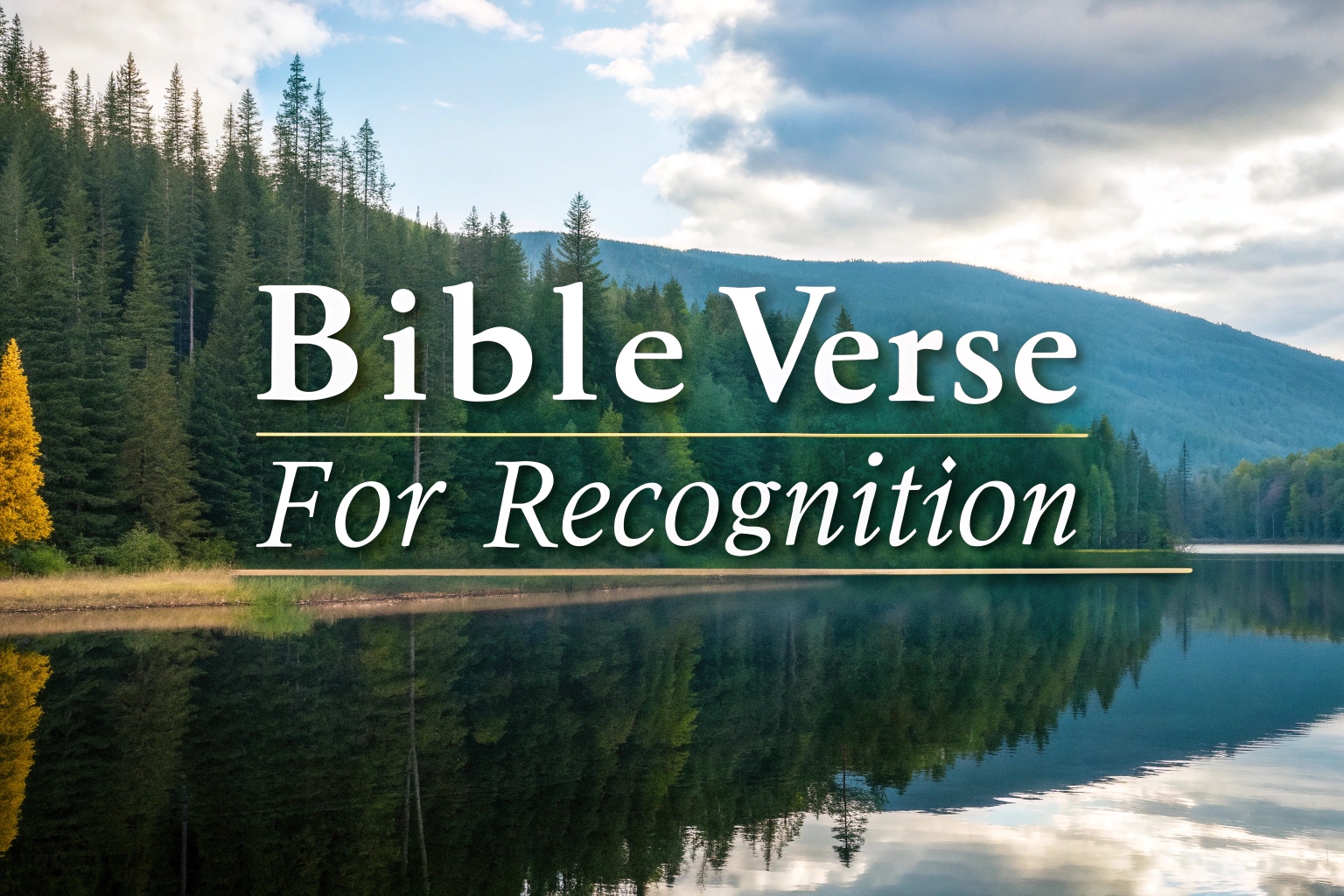bible verse for recognition