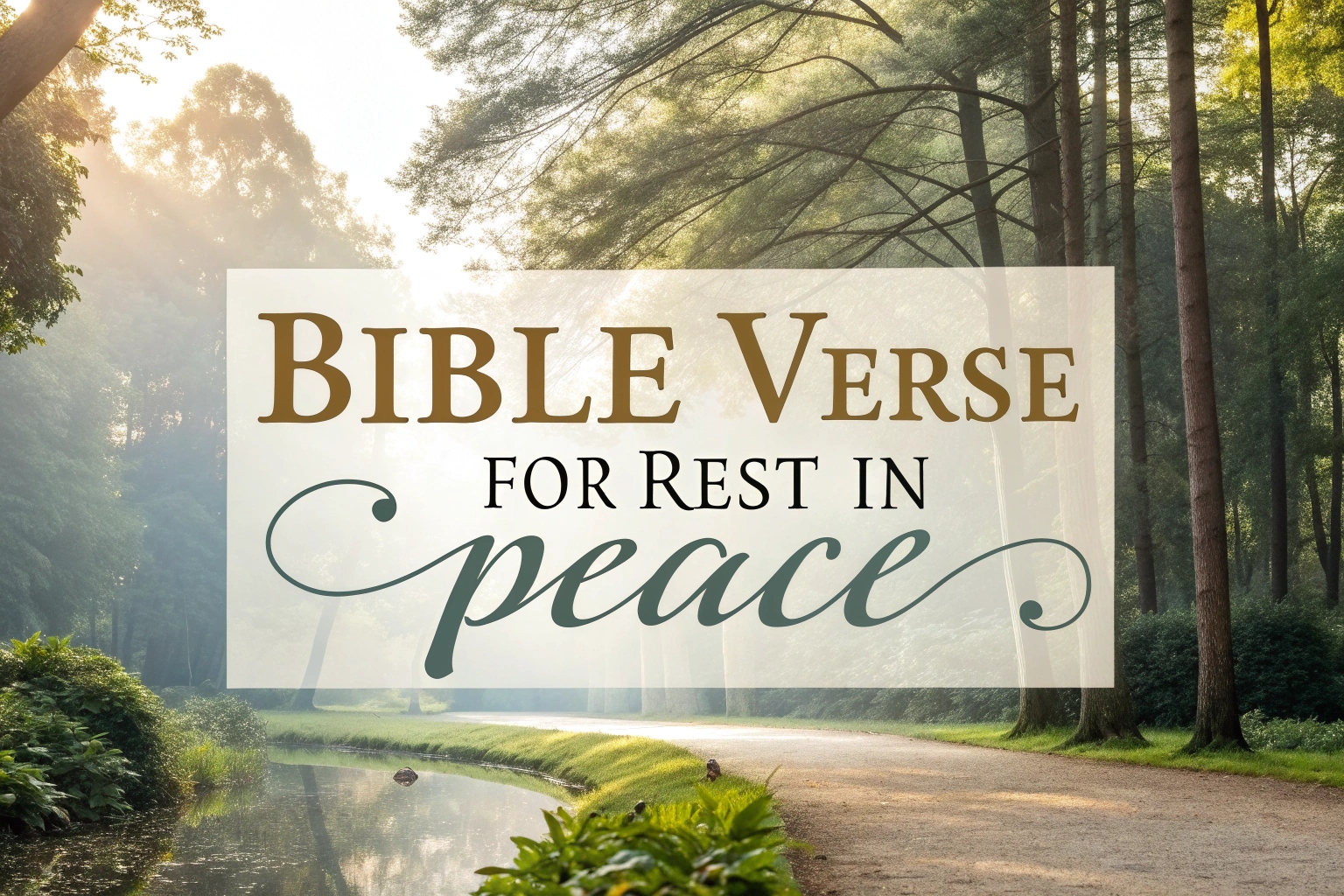 bible verse for rest in peace