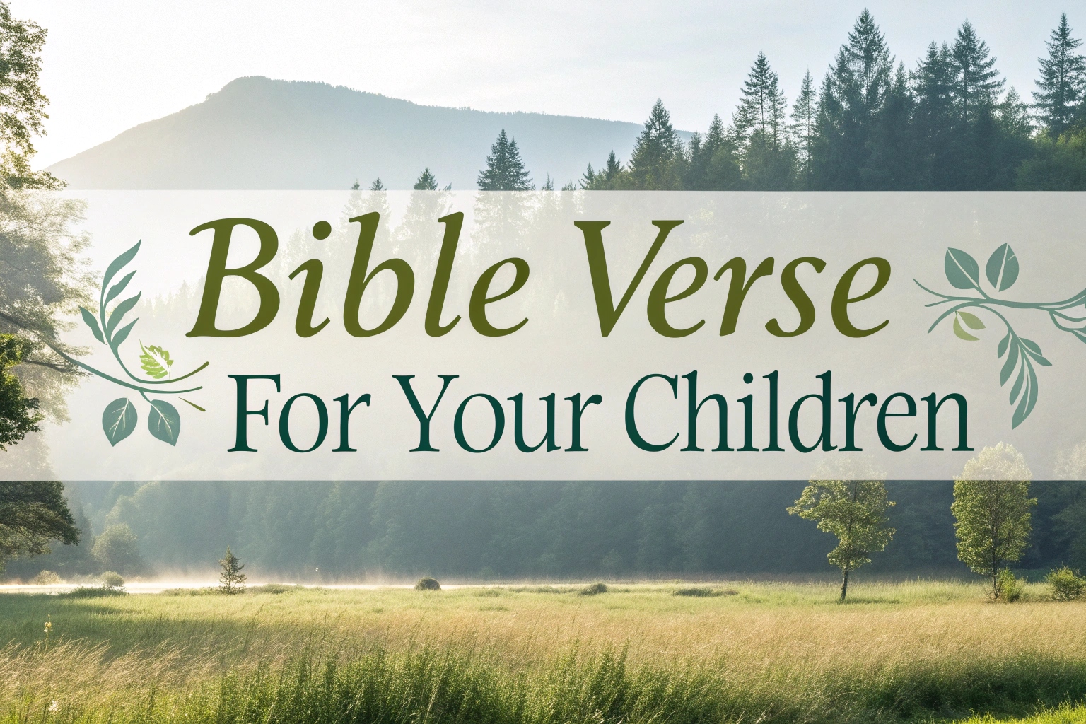 bible verse for your children
