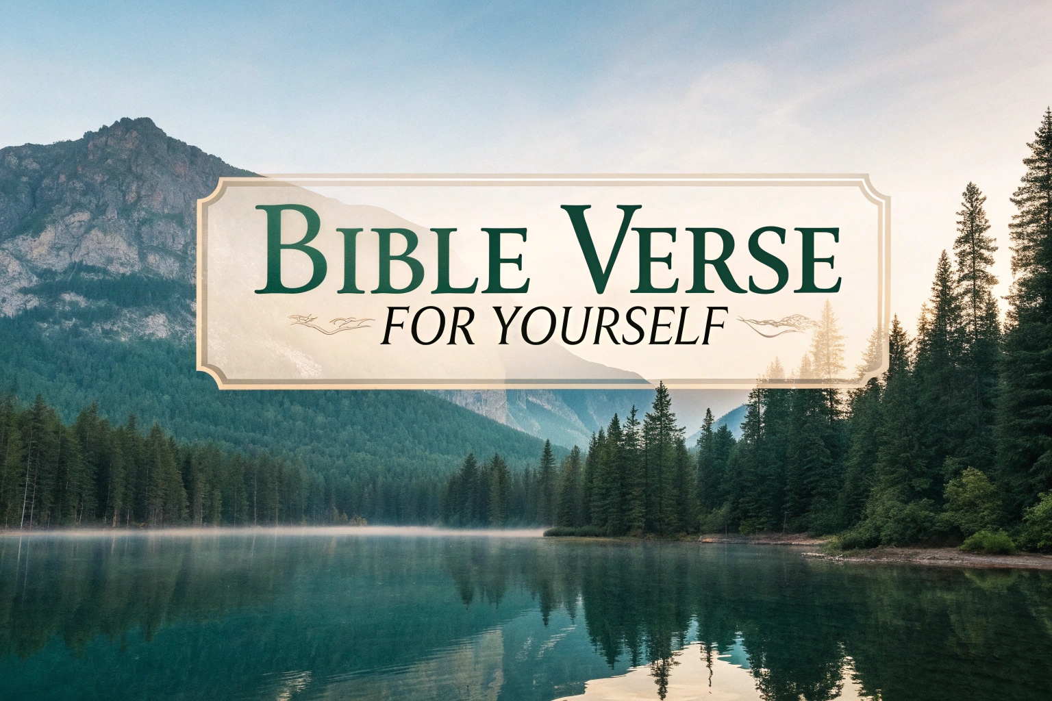 bible verse for yourself