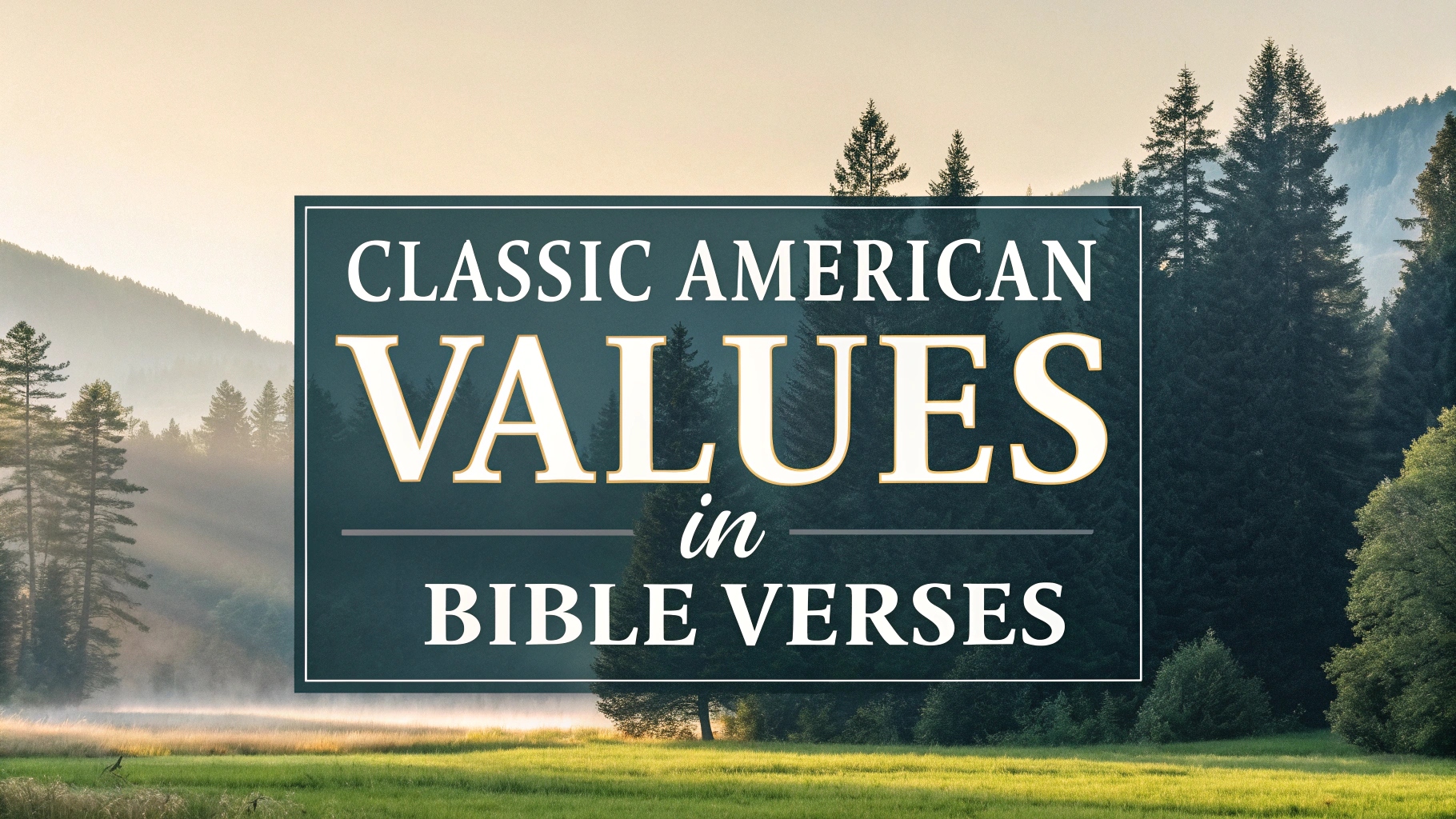 Classic American Values in Bible Verses