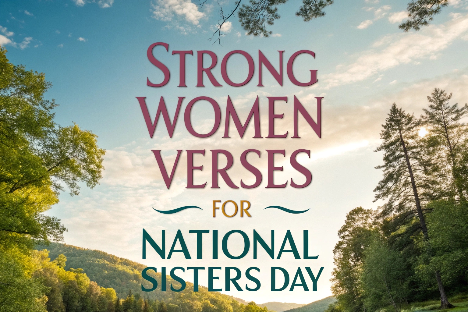 Strong Women Verses for National Sisters Day