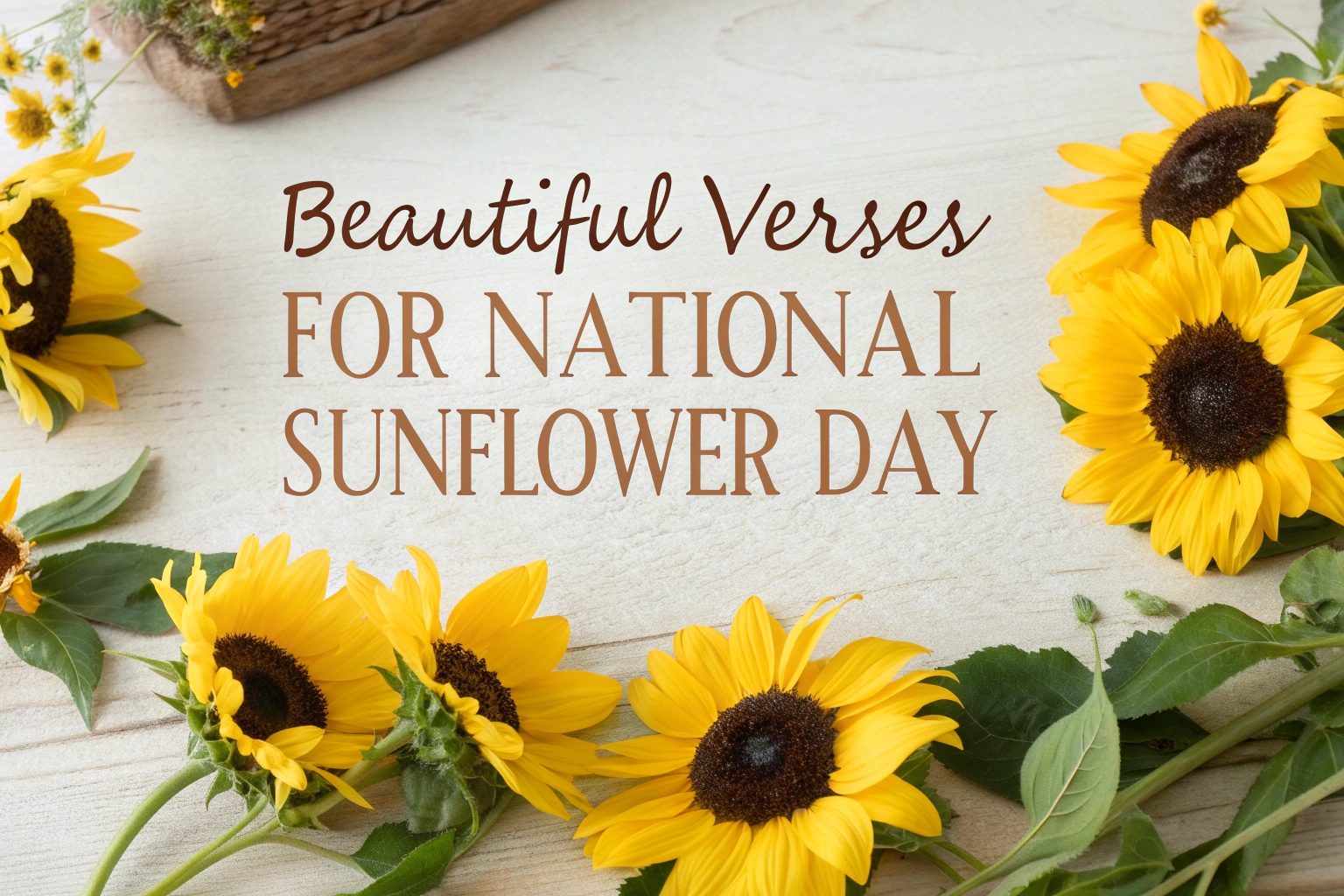 Beautiful Verses for National Sunflower Day