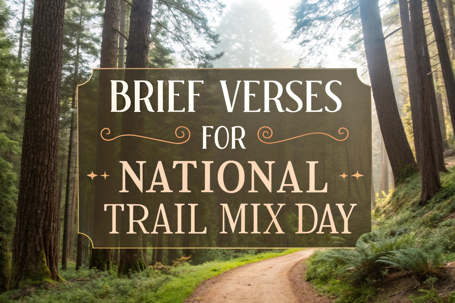 Brief Verses for National Trail Mix Day
