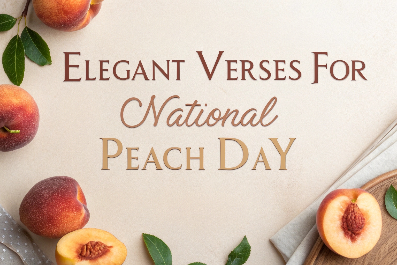 Elegant Verses for National Peach Day