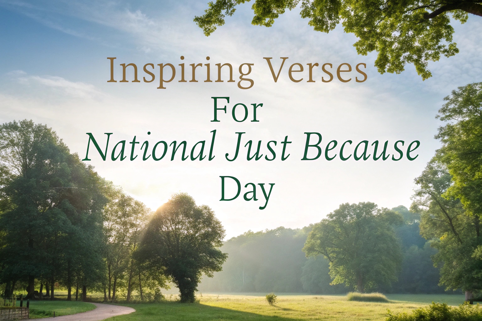 Inspiring Verses for National Just Because Day