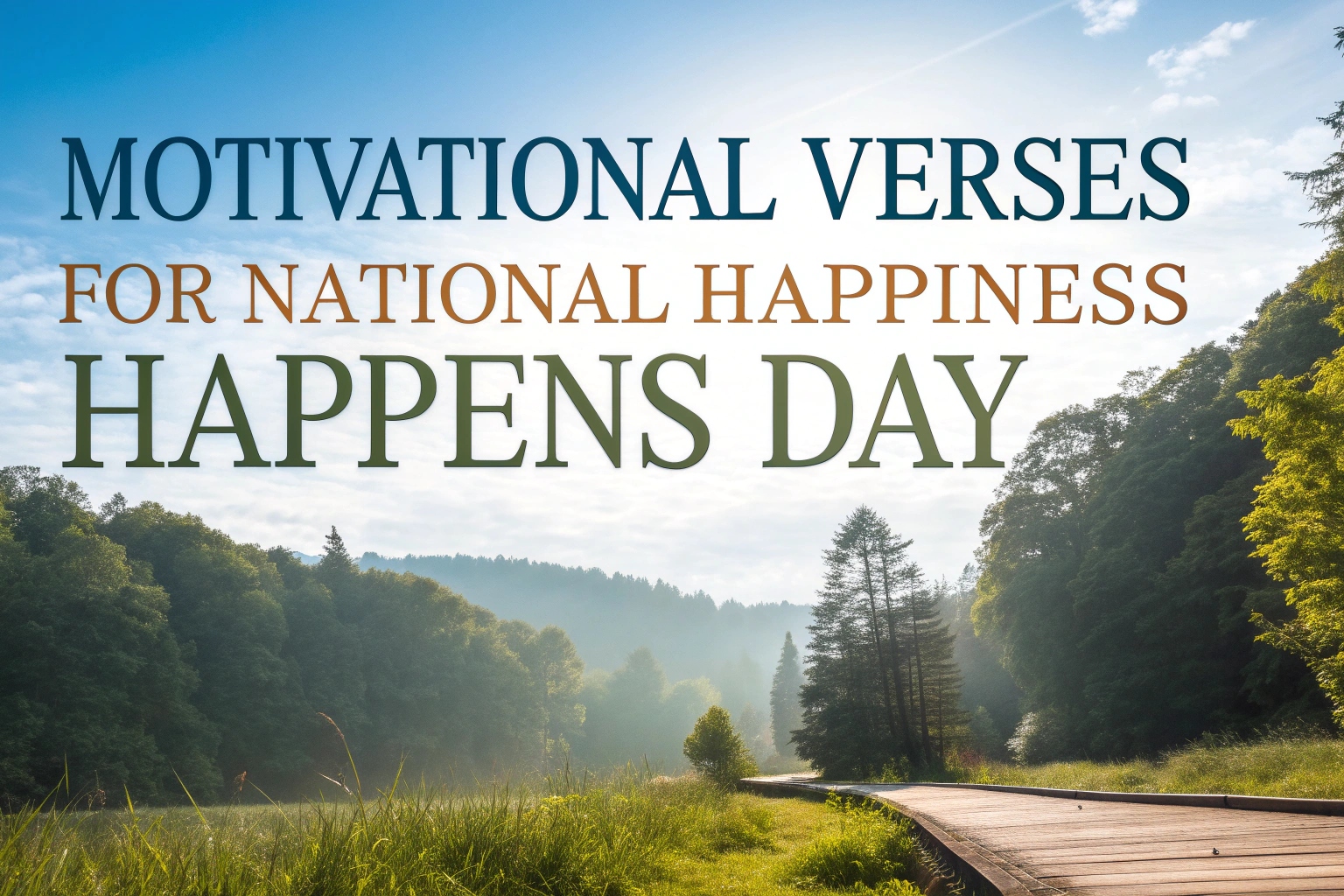 Motivational Verses for National Happiness Happens Day
