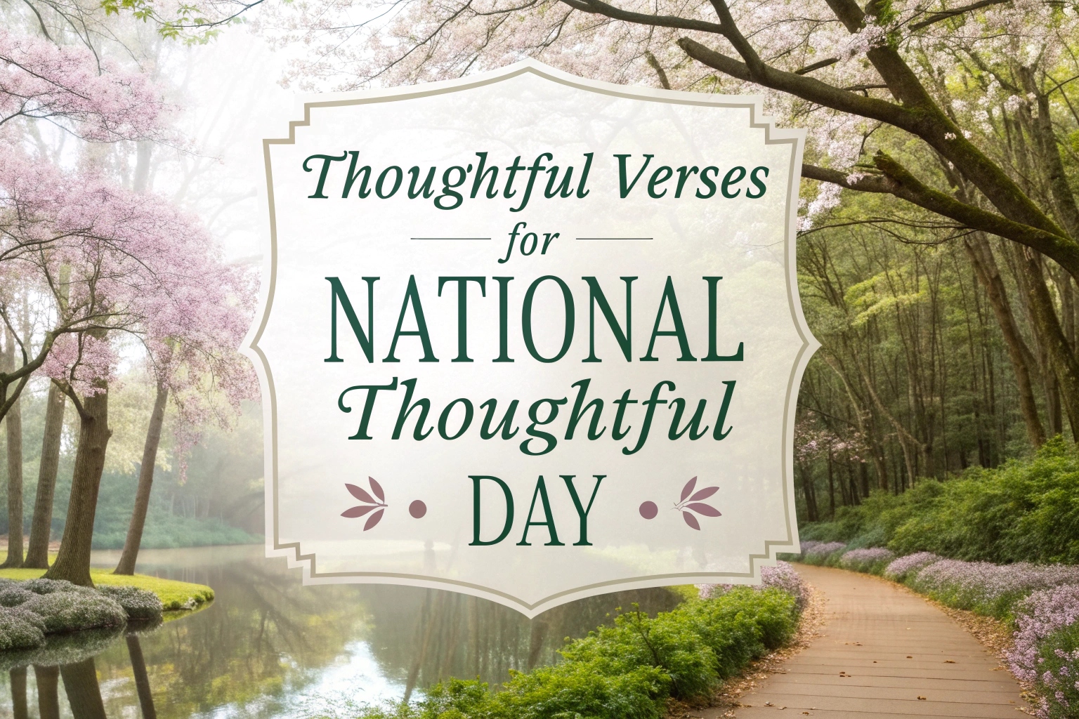 Thoughtful Verses for National Thoughtful Day