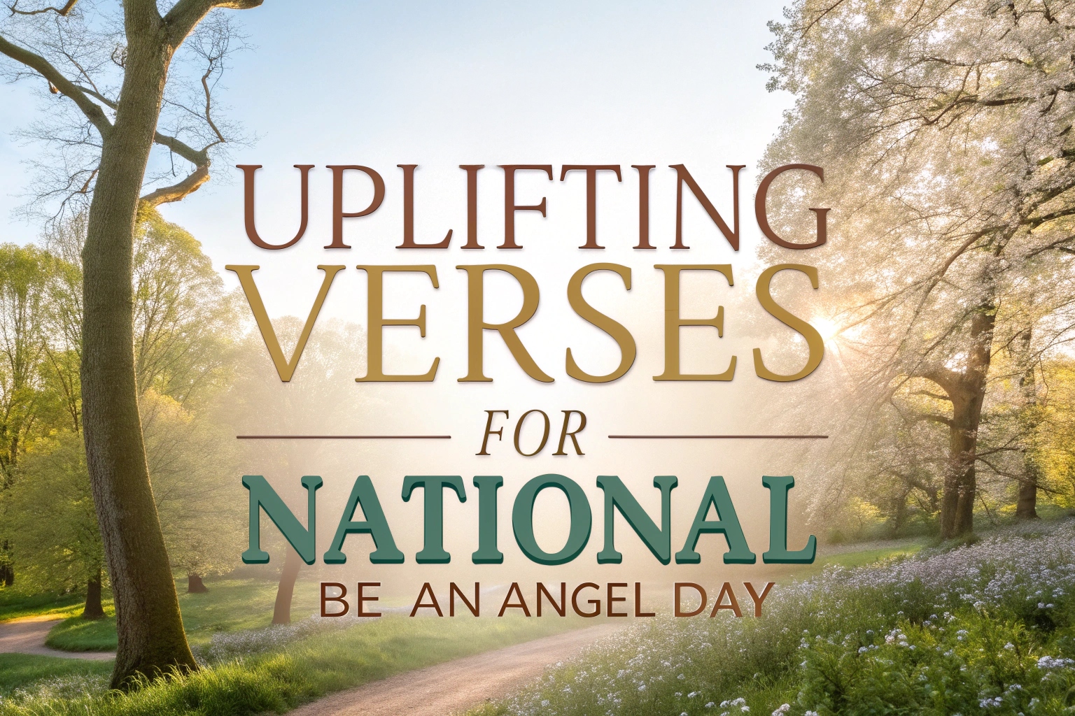 Uplifting Verses for National Be An Angel Day