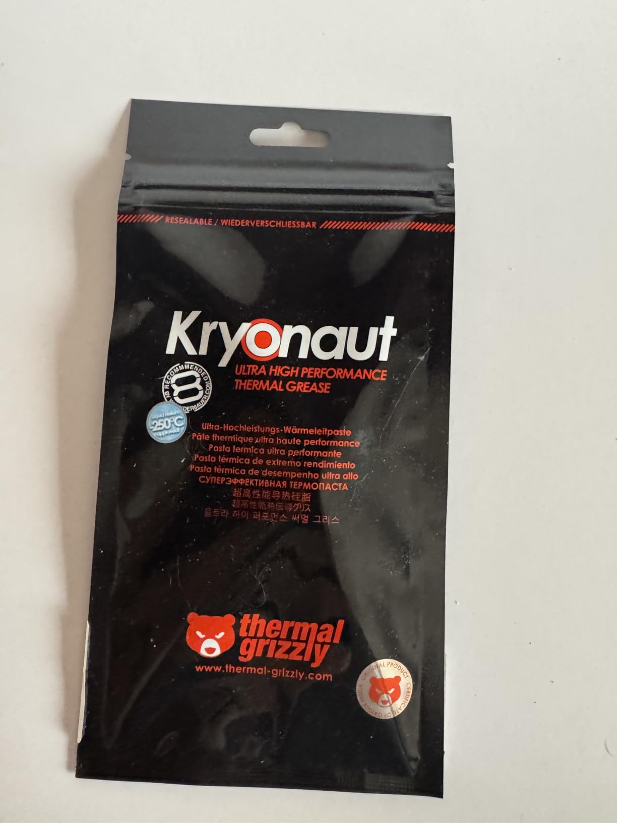 Thermal Grizzly Kryonaut - 1 Gram - Extremly High Performance Thermal Paste - for Demanding Applications and Overclocking CPU/GPU/PS4/PS5/Xbox customer photo 1