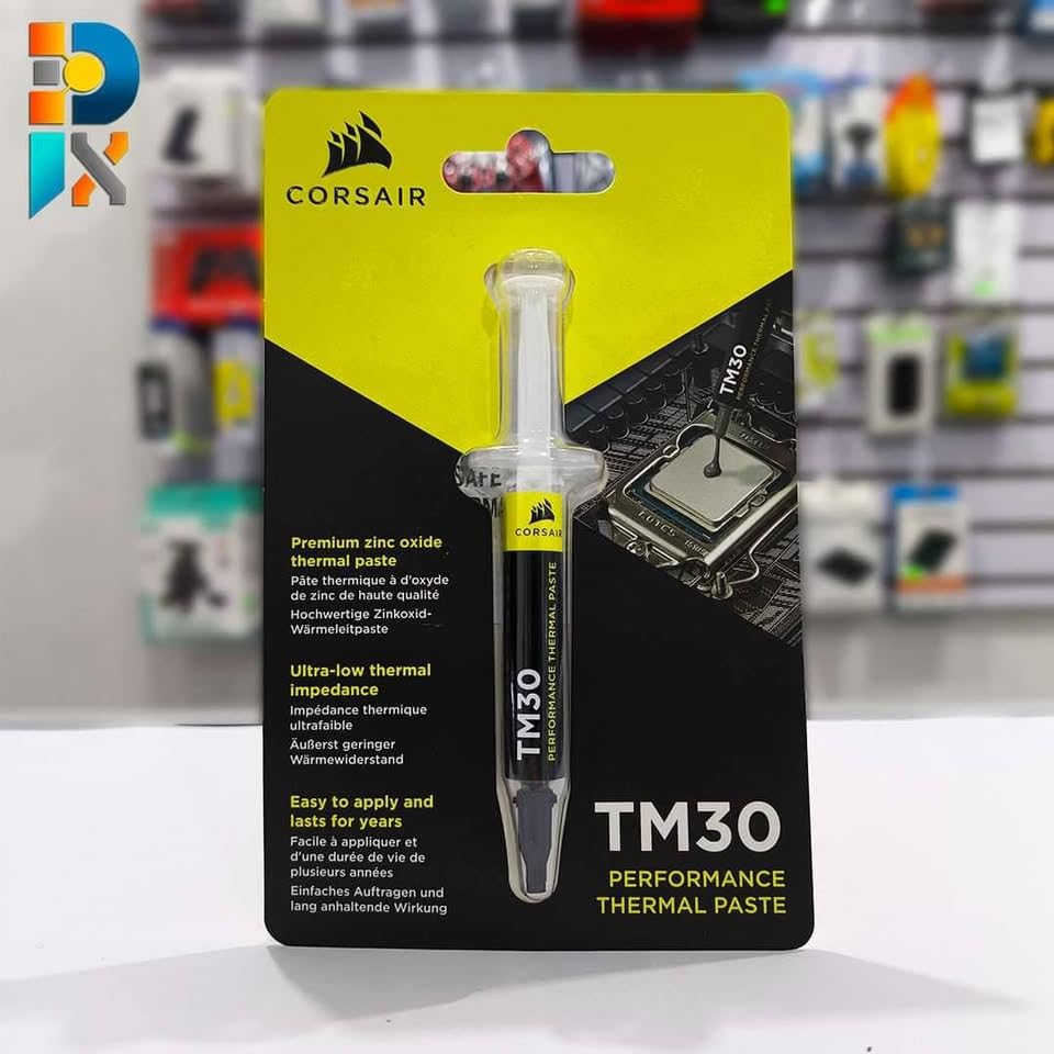 Corsair TM30 Performance Thermal Paste | Ultra-Low Thermal Impedance CPU/GPU | 3 Grams|w/applicator, Silver for Desktop customer photo 2
