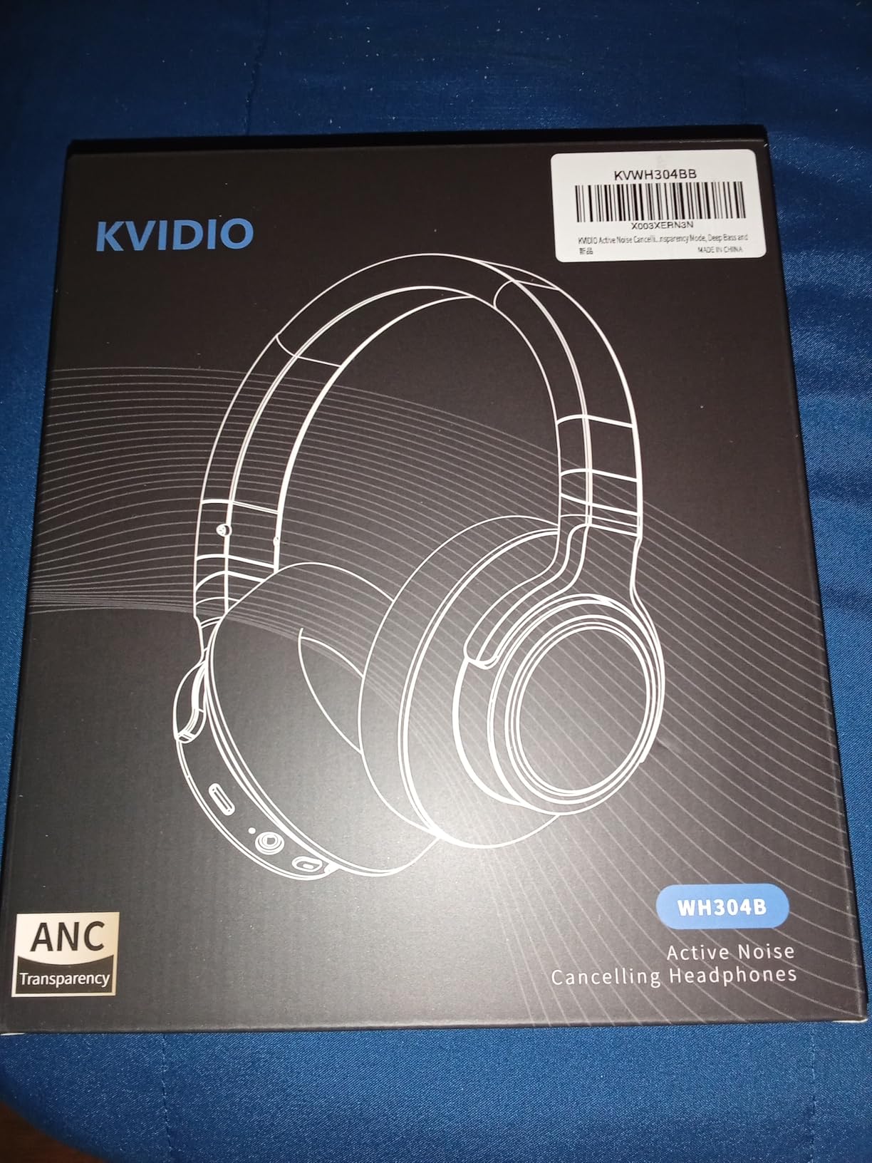 KVIDIO Active Noise Cancelling Headphones, 70 Hours Playtime Bluetooth Headphones Wireless with Microphone, Transparency Mode, Deep Bass and Hi-Fi Stereo Sound Over Ear for Travel Office customer photo 2