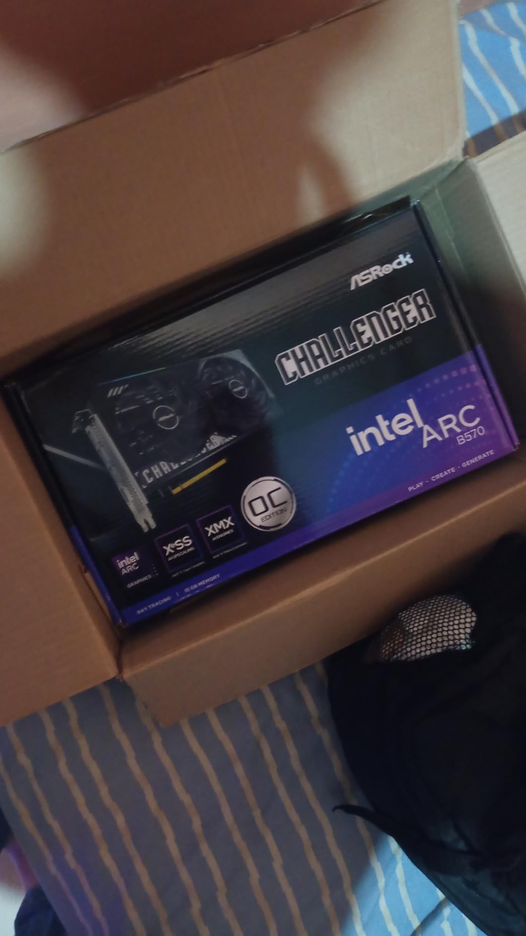 ASRock Intel Arc B570 Challenger 10GB OC GDDR6 Graphics Card, 2600 MHz GPU, 19 Gbps Memory, Dual Fan, Metal Backplate, HDMI 2.1a, DisplayPort 2.1, 0dB Cooling customer photo 2