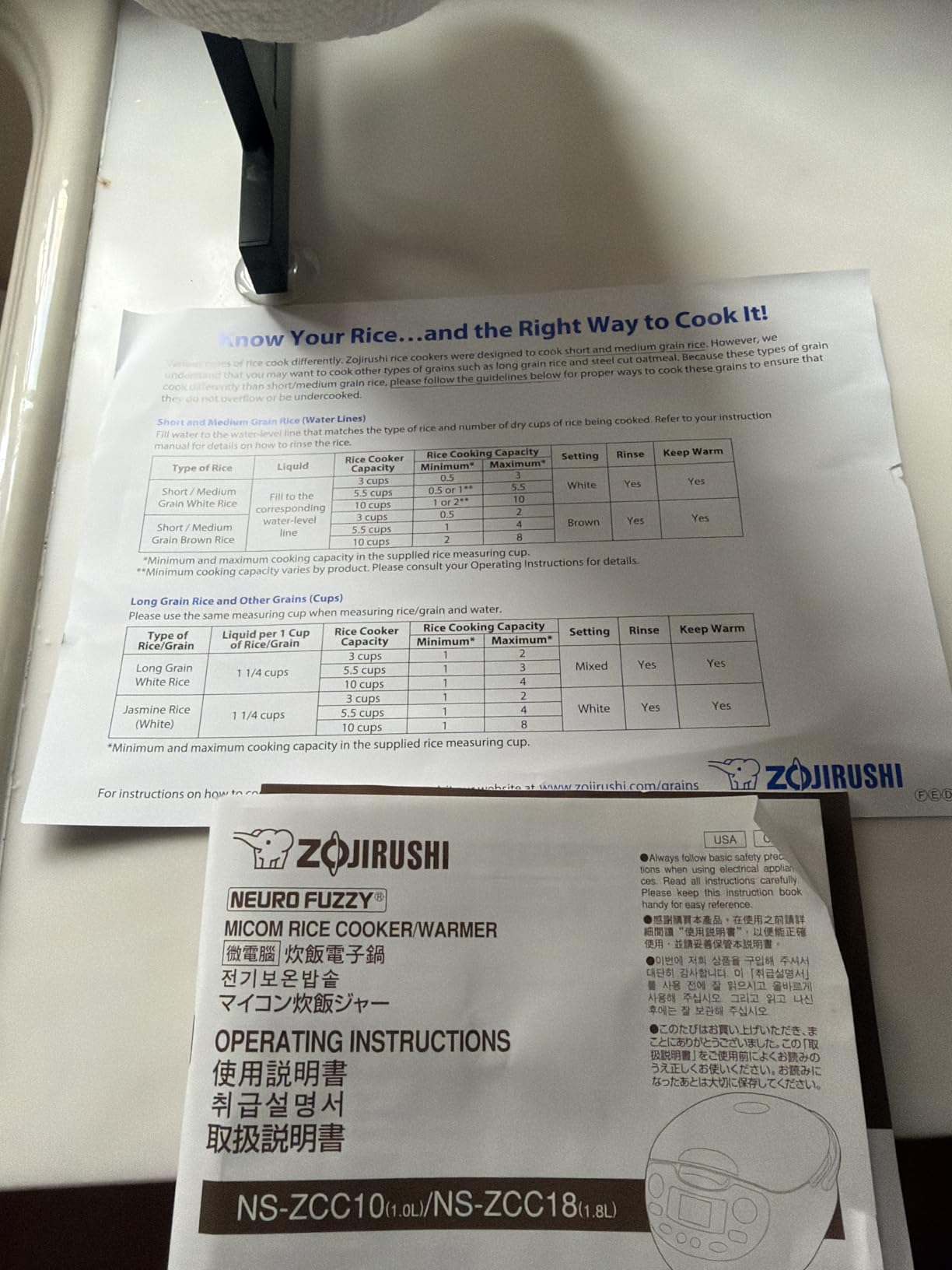 Zojirushi Ns ZCC10 Neuro Fuzzy Rice Cooker and Warmer (White) customer photo 2