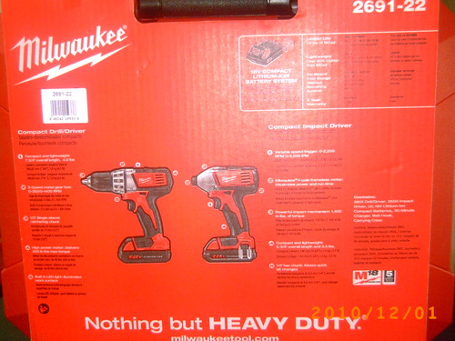 Milwaukee 2691-22 18-Volt Compact Drill and Impact Driver Combo Kit customer photo 2