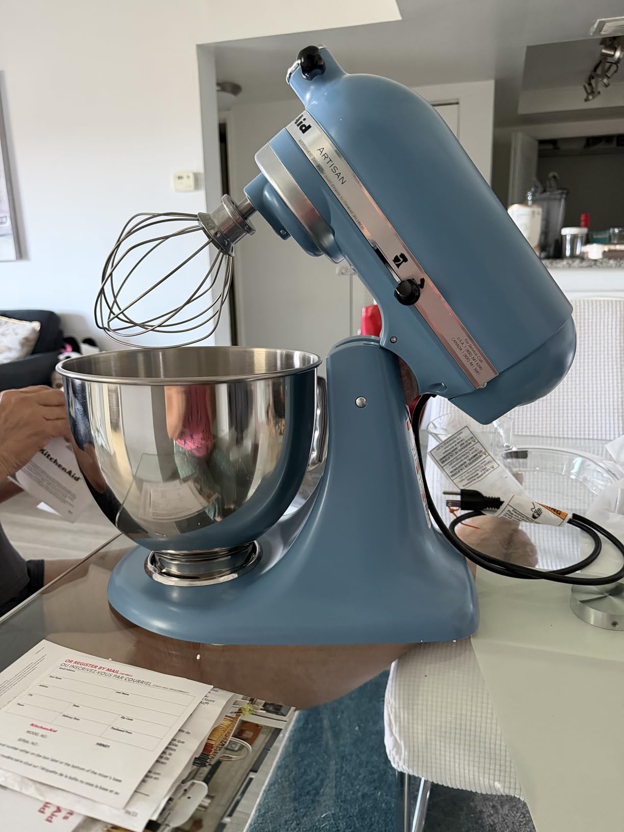 KitchenAid Artisan Series 5 Quart Tilt Head Stand Mixer with Pouring Shield KSM150PS, Contour Silver, Zinc customer photo 2