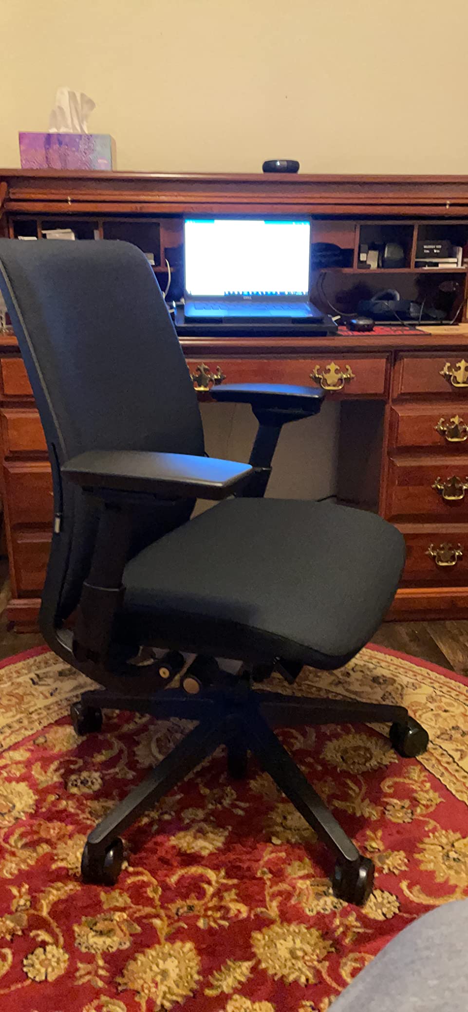 Steelcase Think Chair - Sophisticated, Multi-User Chair - Five Points of Adjustability - Ergonomic Office Chair - Spine Comfort - Lumbar Support - Adjustable Arms - Black customer photo 1