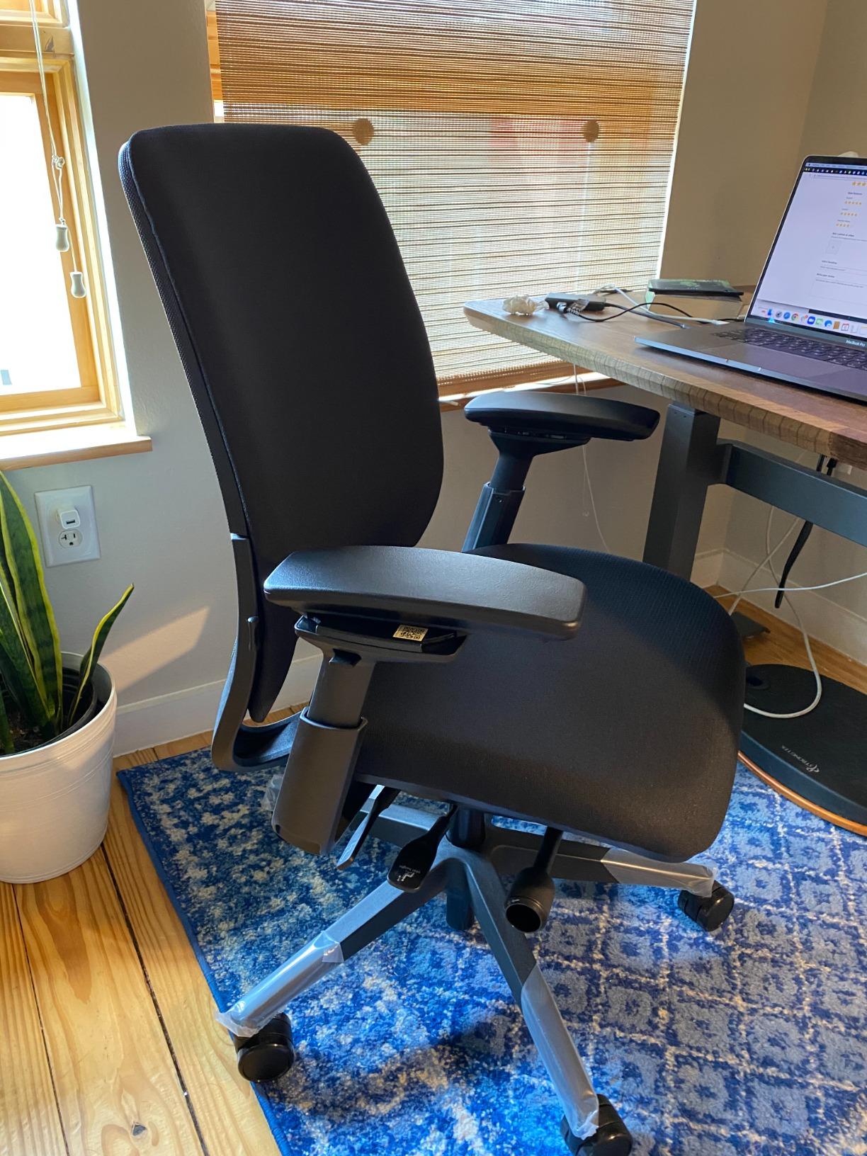 Steelcase Amia Office Chair - Most Comfortable Sit - 4 Points of Adjustability - Ergonomic Desk Chair - Upper Back Support - Adjustable Lumbar Support - Buzz2 Black Fabric customer photo 1