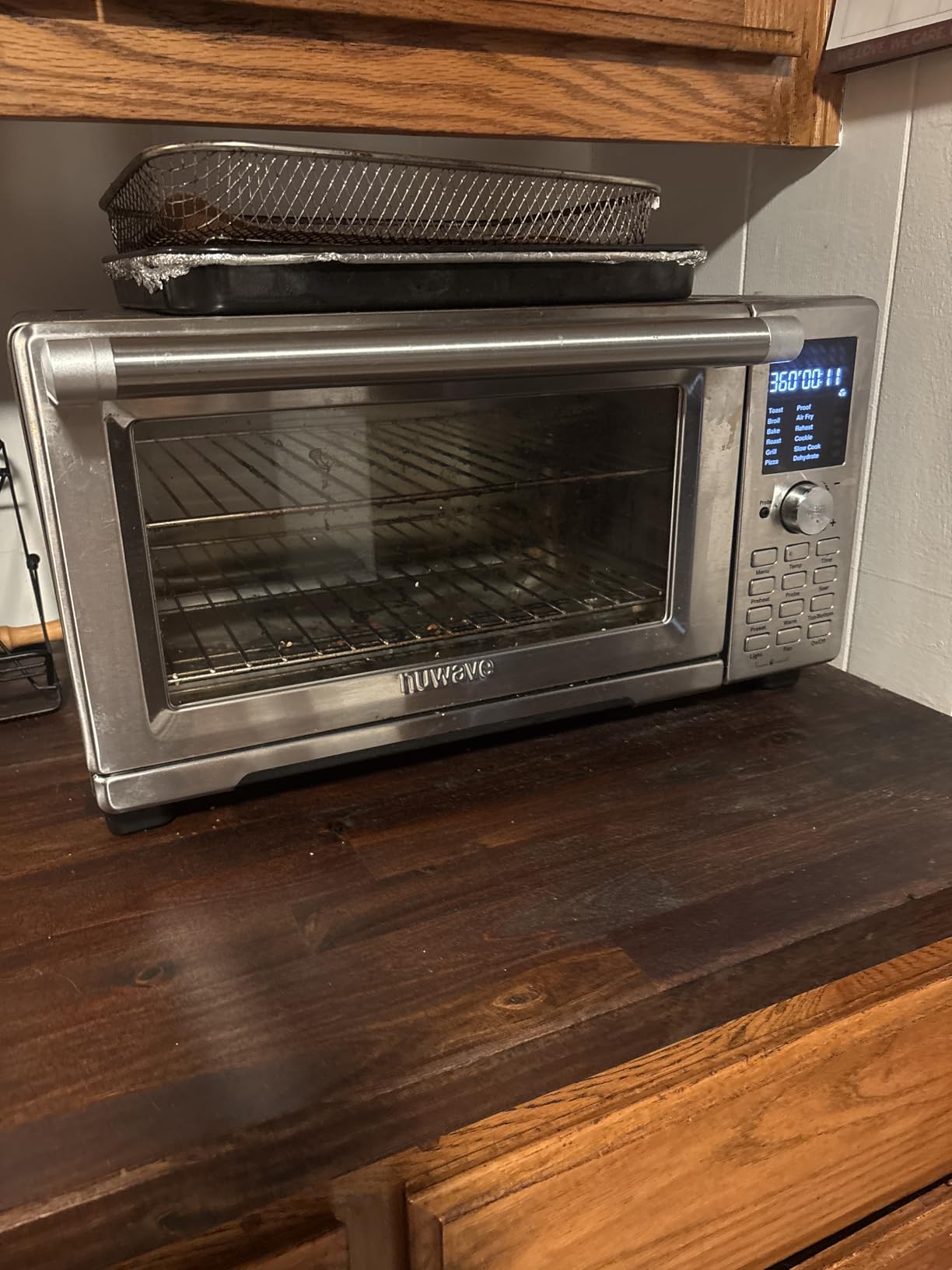 Nuwave Bravo Air Fryer Toaster Smart Oven, 12-in-1 Countertop Convection, 30-QT XL Capacity, 50°-500°F Temperature Controls, Top and Bottom Heater Adjustments 0%-100%, Brushed Stainless Steel Look customer photo 1