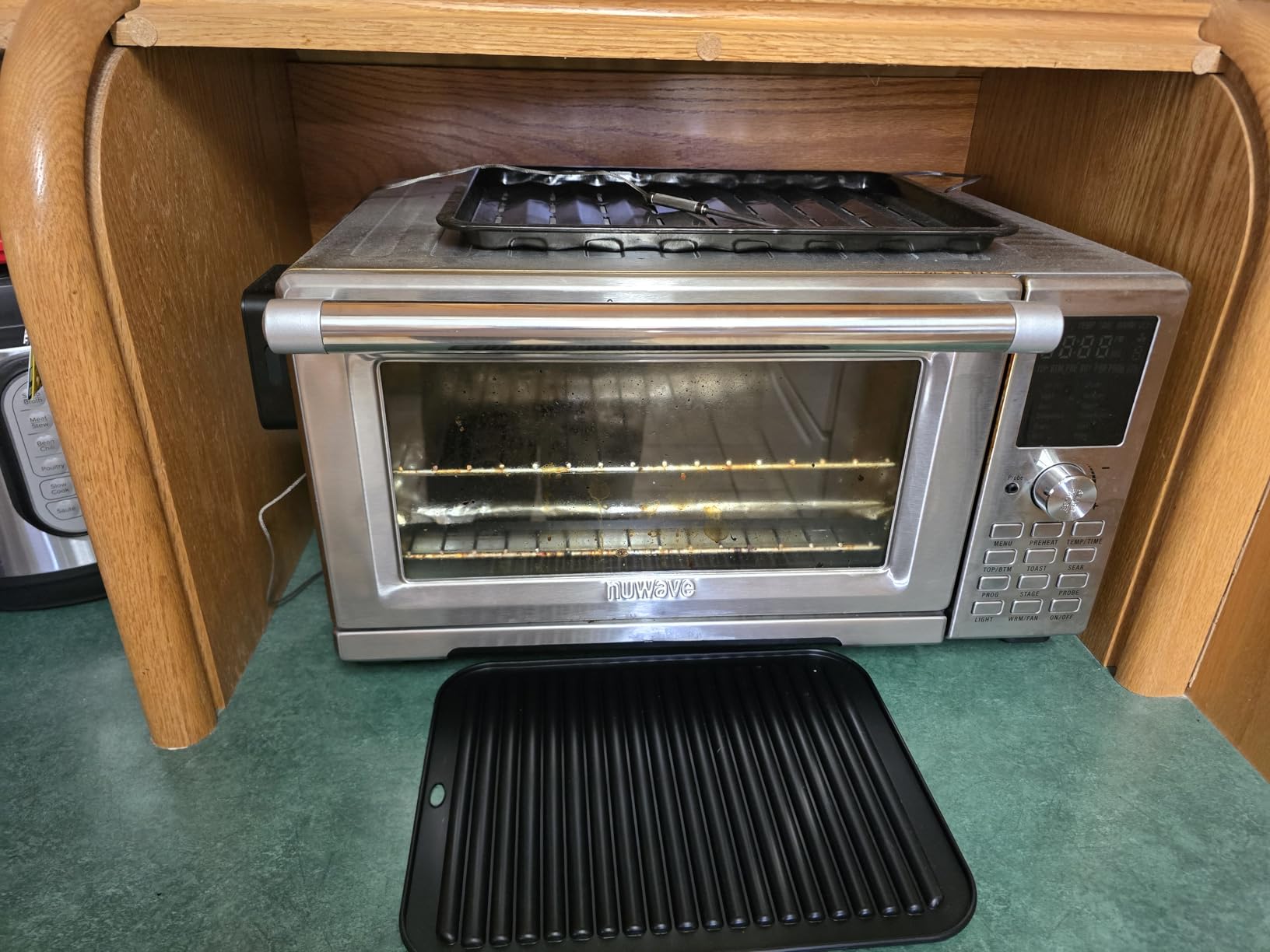 Nuwave Bravo Air Fryer Toaster Smart Oven, 12-in-1 Countertop Convection, 30-QT XL Capacity, 50°-500°F Temperature Controls, Top and Bottom Heater Adjustments 0%-100%, Brushed Stainless Steel Look customer photo 2