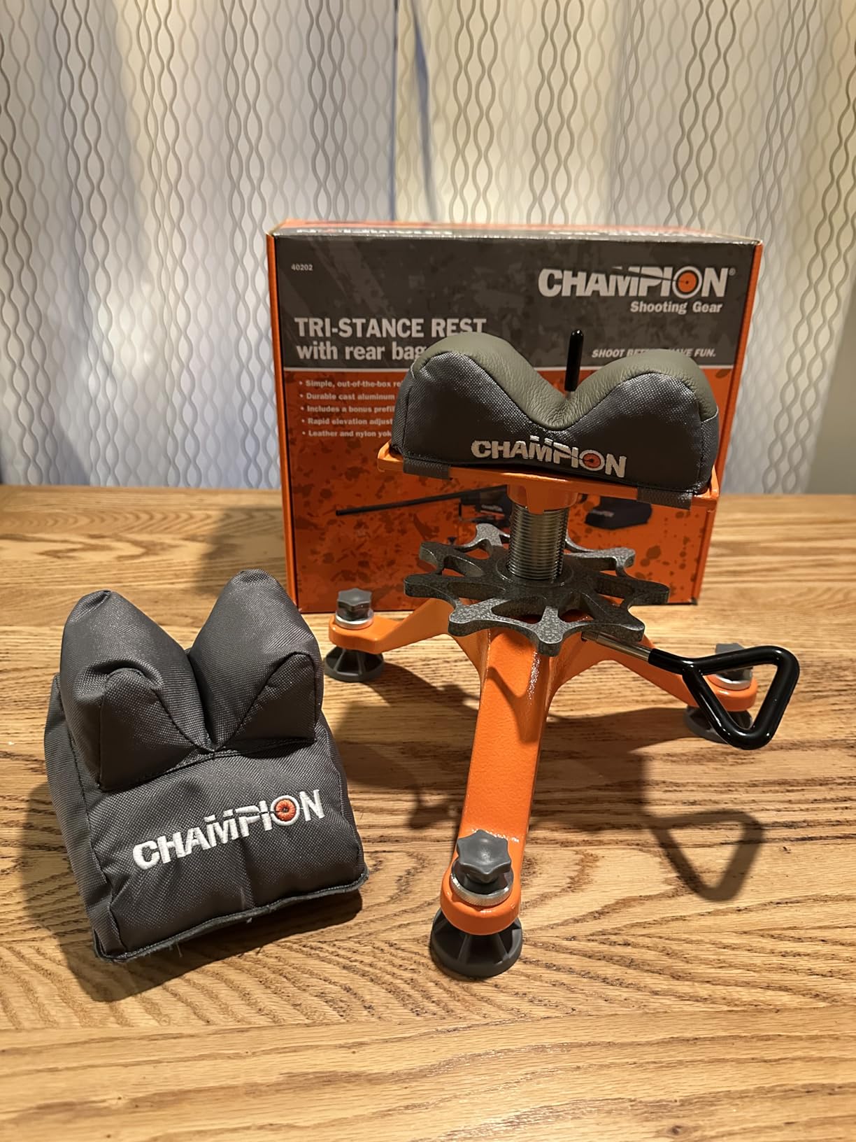 Champion Range and Target Tri Stance Rest with Rear Bag, Multi customer photo 2