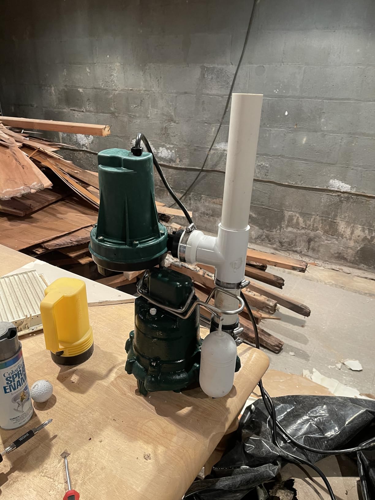 Zoeller 508-0006 AquaNot Spin 508 ProPak - Complete Sump Pump System with M53 Primary Pump & 12 V Battery Backup, Self-Testing, Check Valve & Float Switch - Basement Flood Protection customer photo 2