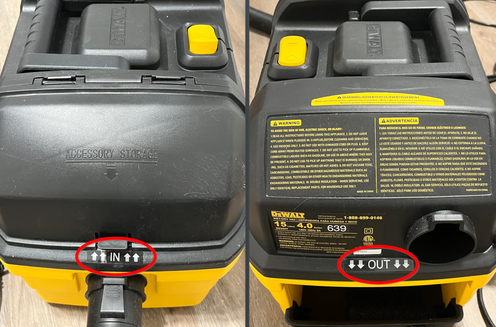 DEWALT DXV04T 4 Gallon Wet/Dry Shop Vacuum, 5 Peak HP Portable Corded Vac with Utility and Crevice Nozzles customer photo 2