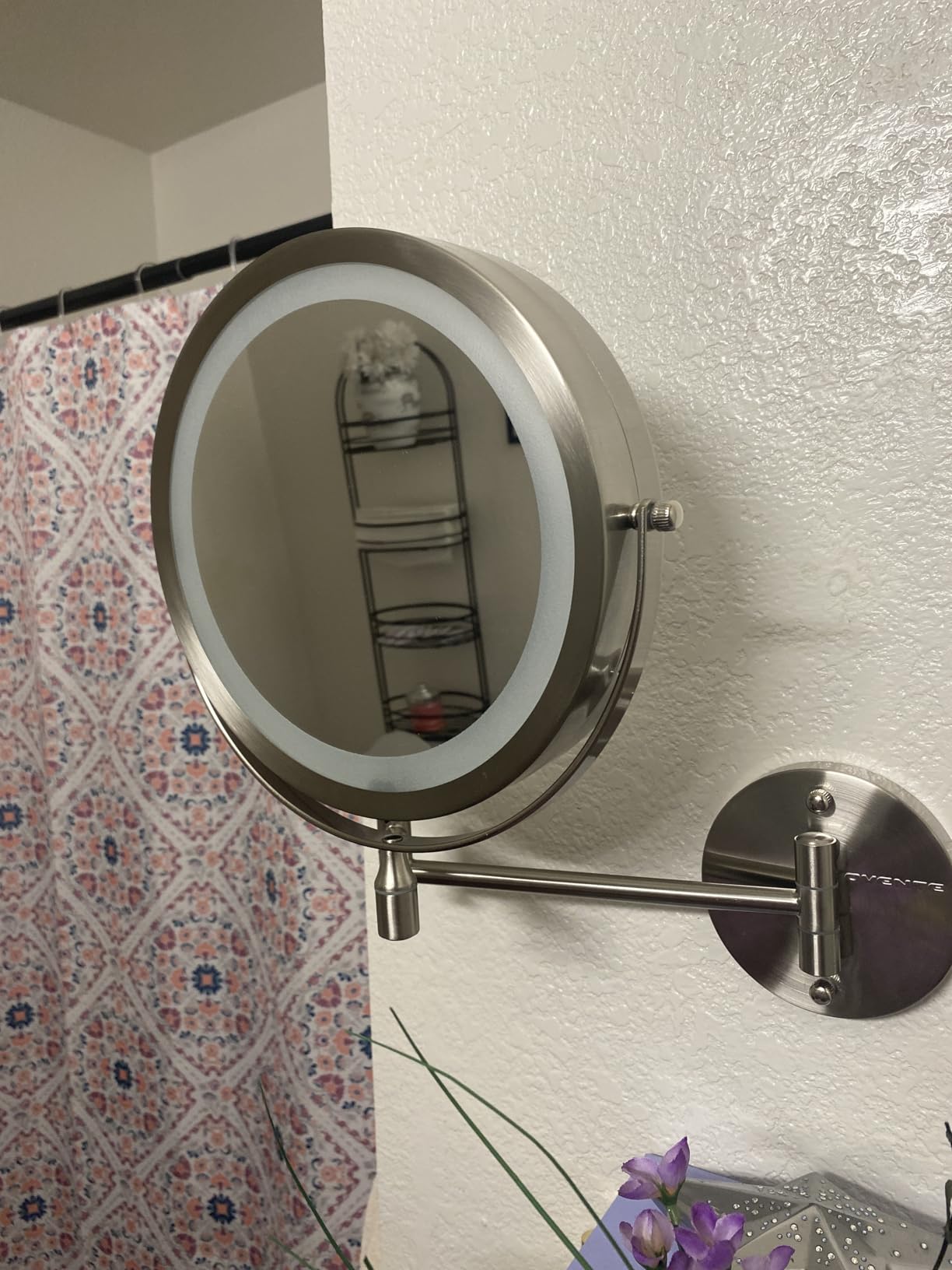 OVENTE Wall Mounted Lighted Makeup Mirror, 7
