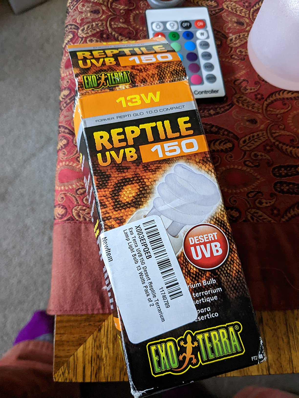 Exo Terra UVB150 Desert Reptile Terrarium Lamp Light Bulb 13 Watts Pack of 2 customer photo 1
