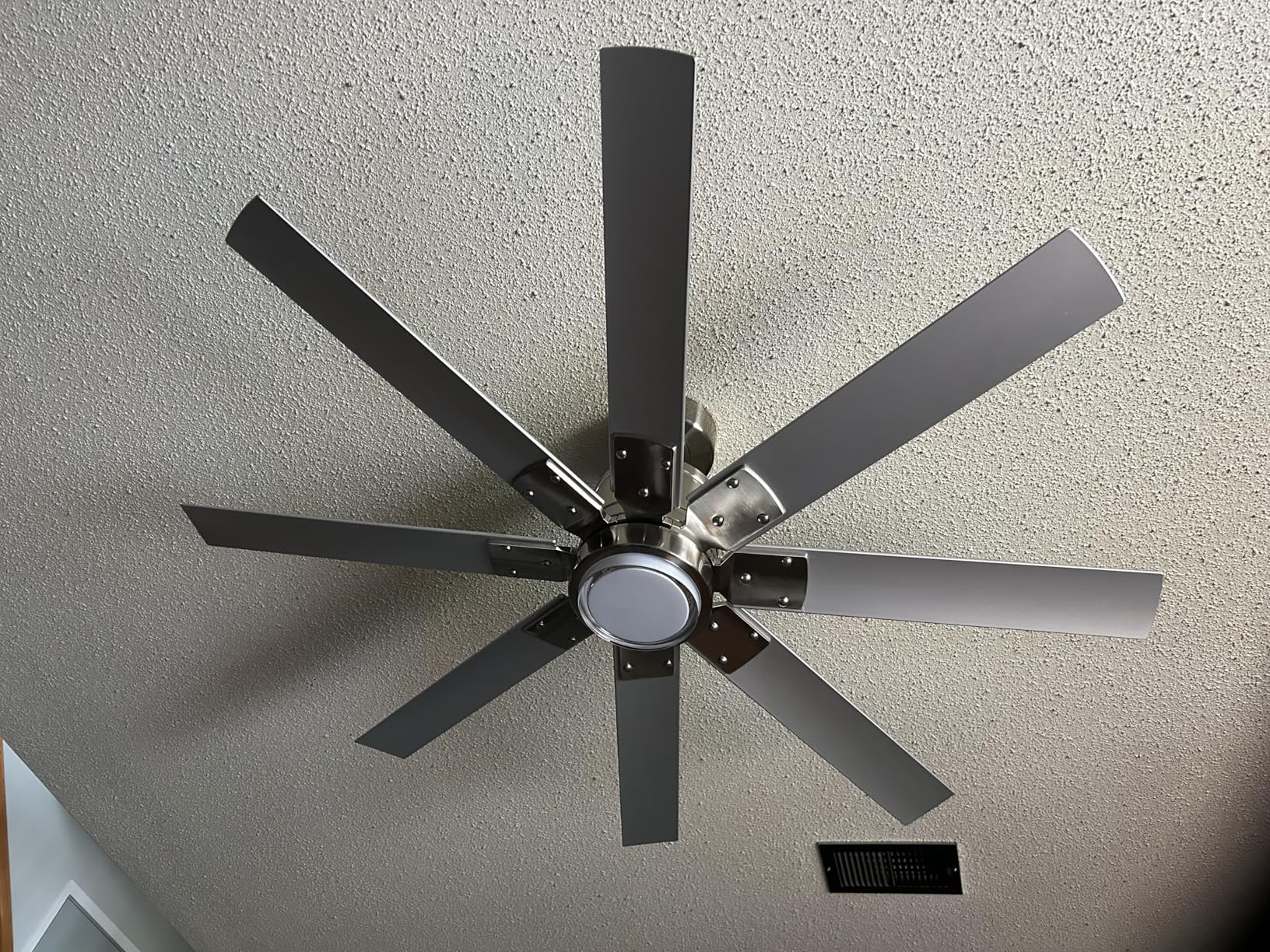 Renegade Smart Indoor and Outdoor 8-Blade Ceiling Fan 66in Matte Black with 3000K LED Light Kit and Remote Control works with Alexa, Google Assistant, Samsung Things, and iOS or Android App customer photo 1