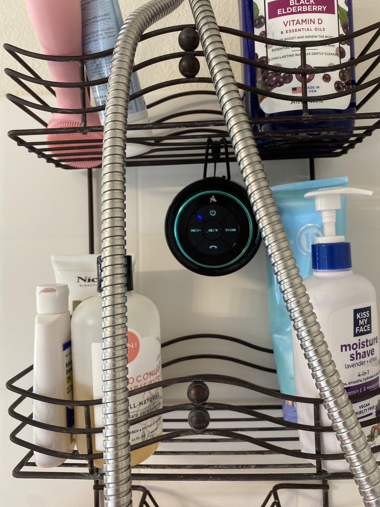 XLEADER, Upgraded, Pro Shower Speaker, Certified IPX7 Waterproof Bluetooth Speaker, with Suction Cup, Silicone Lanyard, 8W Crystal Sound&Rich Bass, 15H Playtime, Ideal Gifts - SoundAngel Mate(2 Gen) customer photo 1